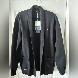 Black Men's Cardigan Sweater